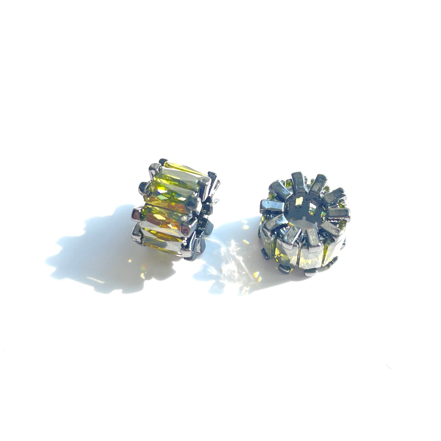 10pcs/lot 9.5*6.4mm Olive Green CZ Paved Big Hole Spacers Black CZ Paved Spacers Big Hole Beads New Spacers Arrivals Charms Beads Beyond