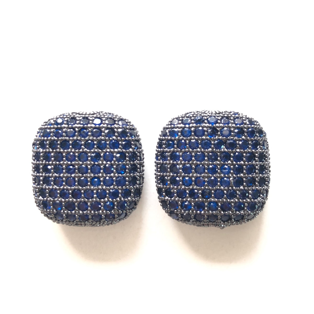 5-10pcs/lot 20*20mm Colorful CZ Paved Square Centerpiece Spacers Blue CZ Paved Spacers Colorful Zirconia Square Spacers Charms Beads Beyond