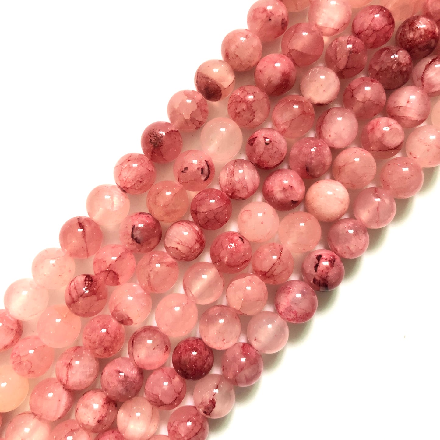 2 Strands/lot 8/10/12mm Cherry Jade Red Chalcedony Round Stone Beads Stone Beads 12mm Stone Beads 8mm Stone Beads New Beads Arrivals Persian Jade Beads Round Jade Beads Charms Beads Beyond