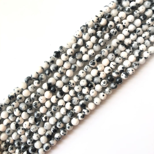 2 Strands/lot 8mm, 10mm Natural White Black Persian Jade Round Stone Beads Stone Beads 8mm Stone Beads Persian Jade Beads Round Jade Beads Charms Beads Beyond