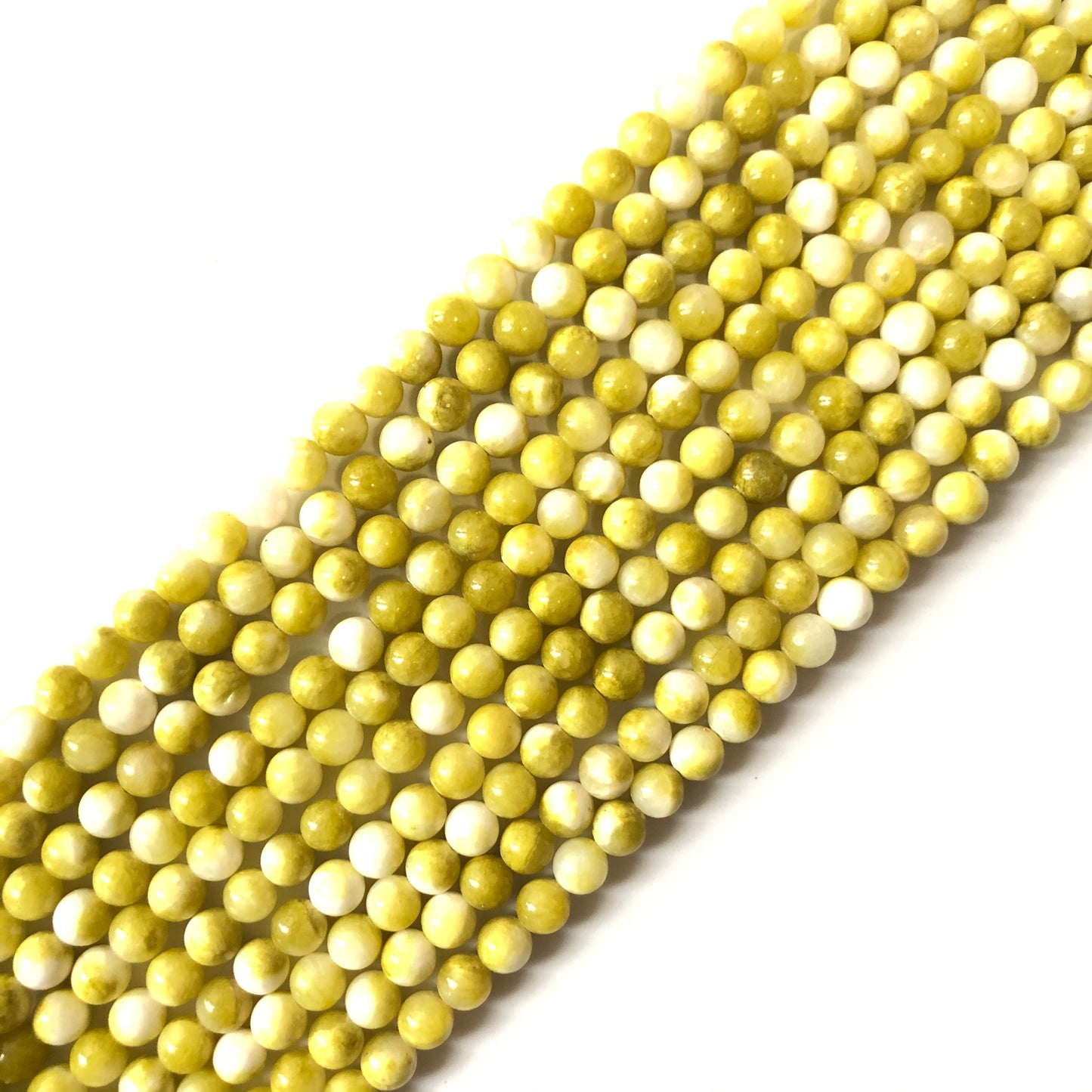2 Strands/lot 8mm, 10mm Natural White Yellow Persian Jade Round Stone Beads Stone Beads 8mm Stone Beads Persian Jade Beads Round Jade Beads Charms Beads Beyond