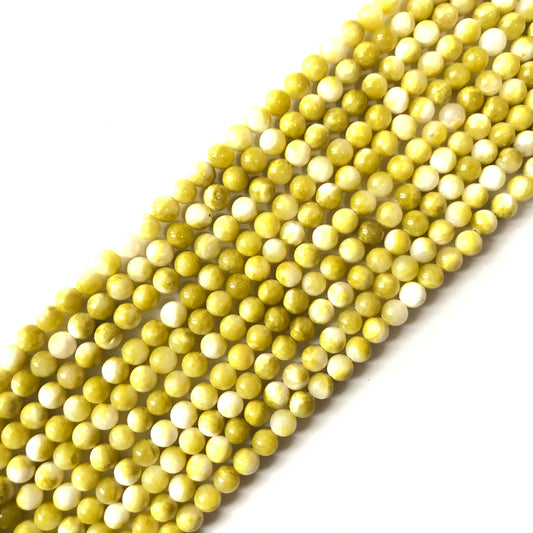 2 Strands/lot 8mm, 10mm Natural White Yellow Persian Jade Round Stone Beads Stone Beads 8mm Stone Beads Persian Jade Beads Round Jade Beads Charms Beads Beyond