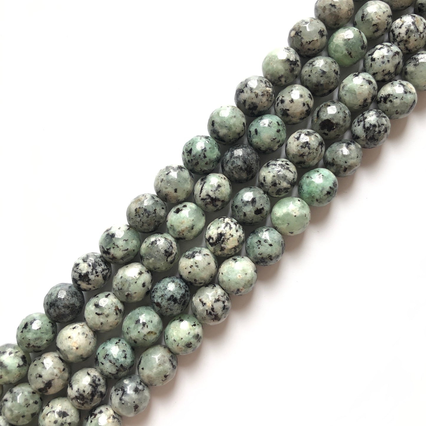 2 Strands/lot 10mm Light Green Kiwi Jasper Faceted Stone Beads Stone Beads Jasper Beads Charms Beads Beyond