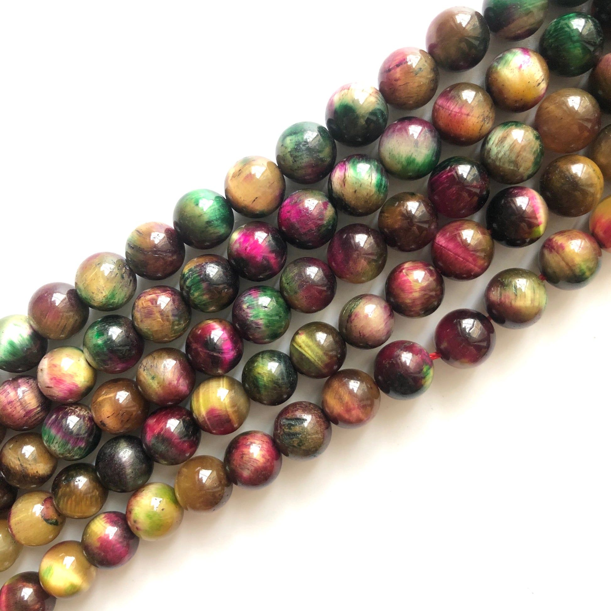 10mm Natural Tourmaline Tiger Eye Round Stone Beads Stone Beads Tiger Eye Beads Charms Beads Beyond