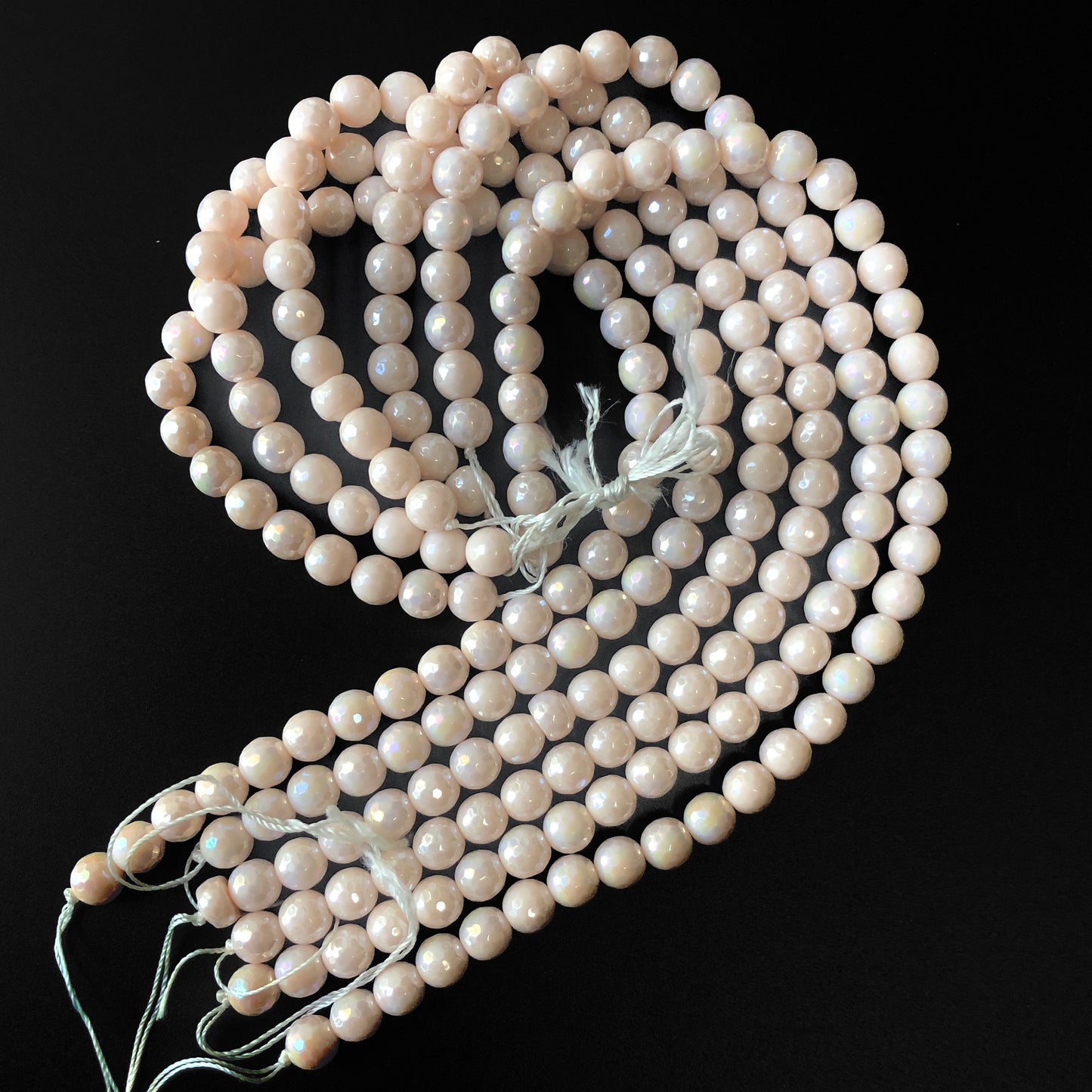 2 Strands/lot 10mm Pink Electroplated Faceted Jade Stone Beads Electroplated Beads Electroplated Faceted Jade Beads Charms Beads Beyond