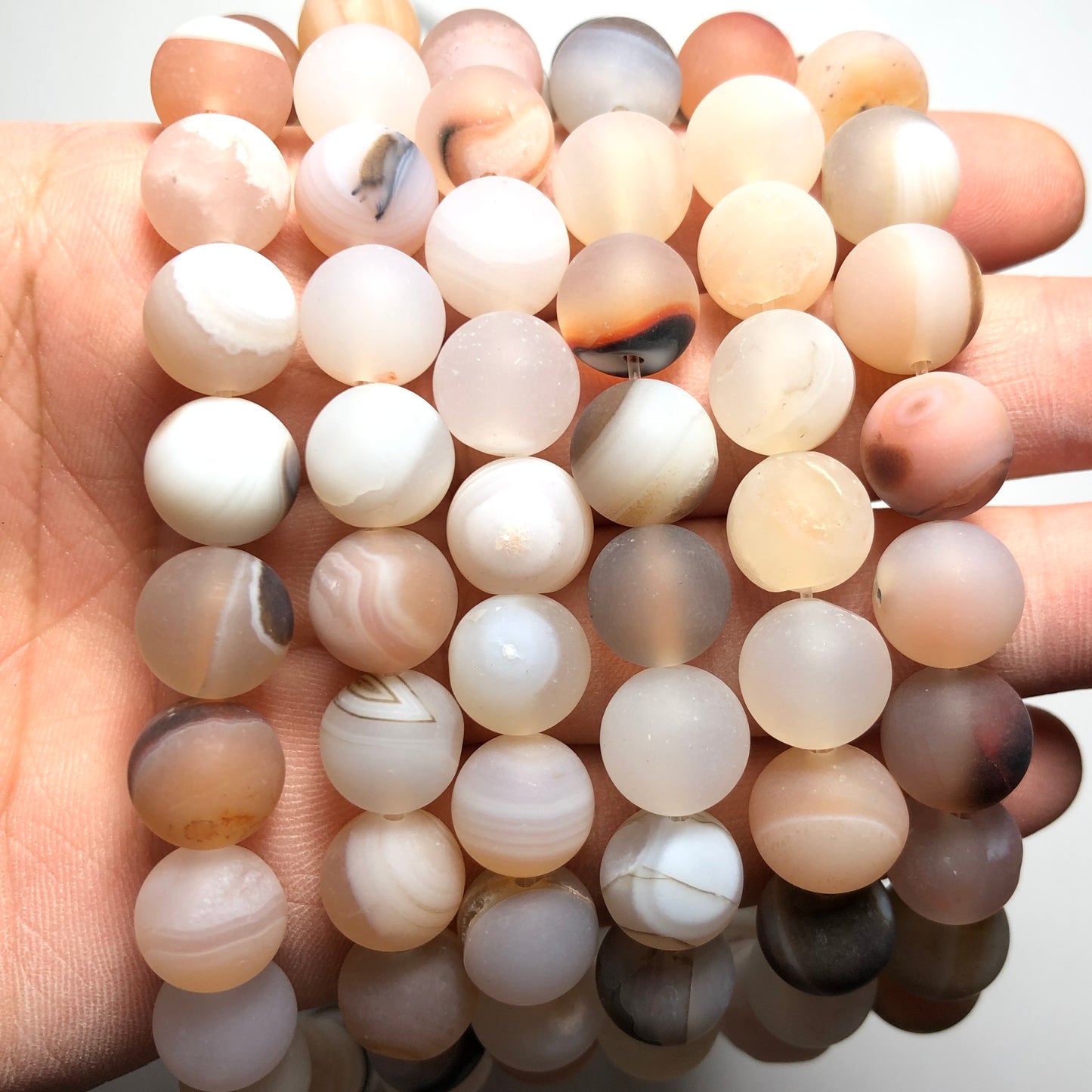 2 Strands/lot 10mm White Black Orange Multicolor Botswana Agate Matte Stone Round Beads Stone Beads New Beads Arrivals Round Agate Beads Charms Beads Beyond