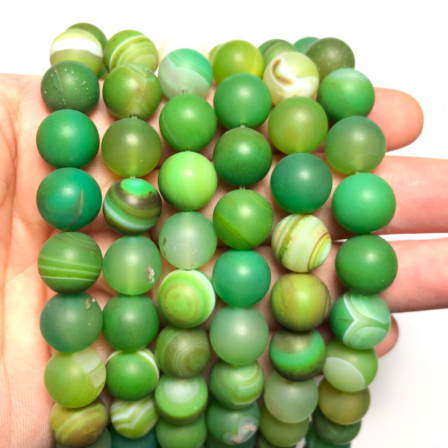 2 Strands/lot 10mm Green Stripe Botswana Agate Matte Stone Round Beads Stone Beads New Beads Arrivals Round Agate Beads Charms Beads Beyond
