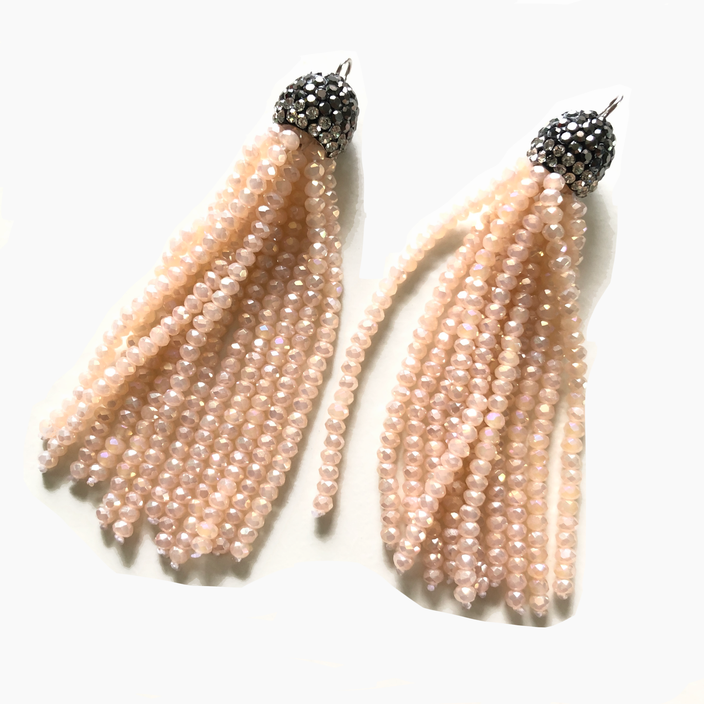 3pcs/lot Light Champagne AB Crystal Tassel Pendant for Jewelry Making Crystal Tassels Charms Beads Beyond