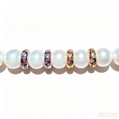 10-20-50pcs/lot 10*3.8mm Colorful CZ Paved Rondelle Wheel Spacers