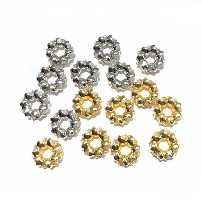 10-20-50pcs/lot 9.4*3.9mm CZ Paved Rondelle Wheel Spacers