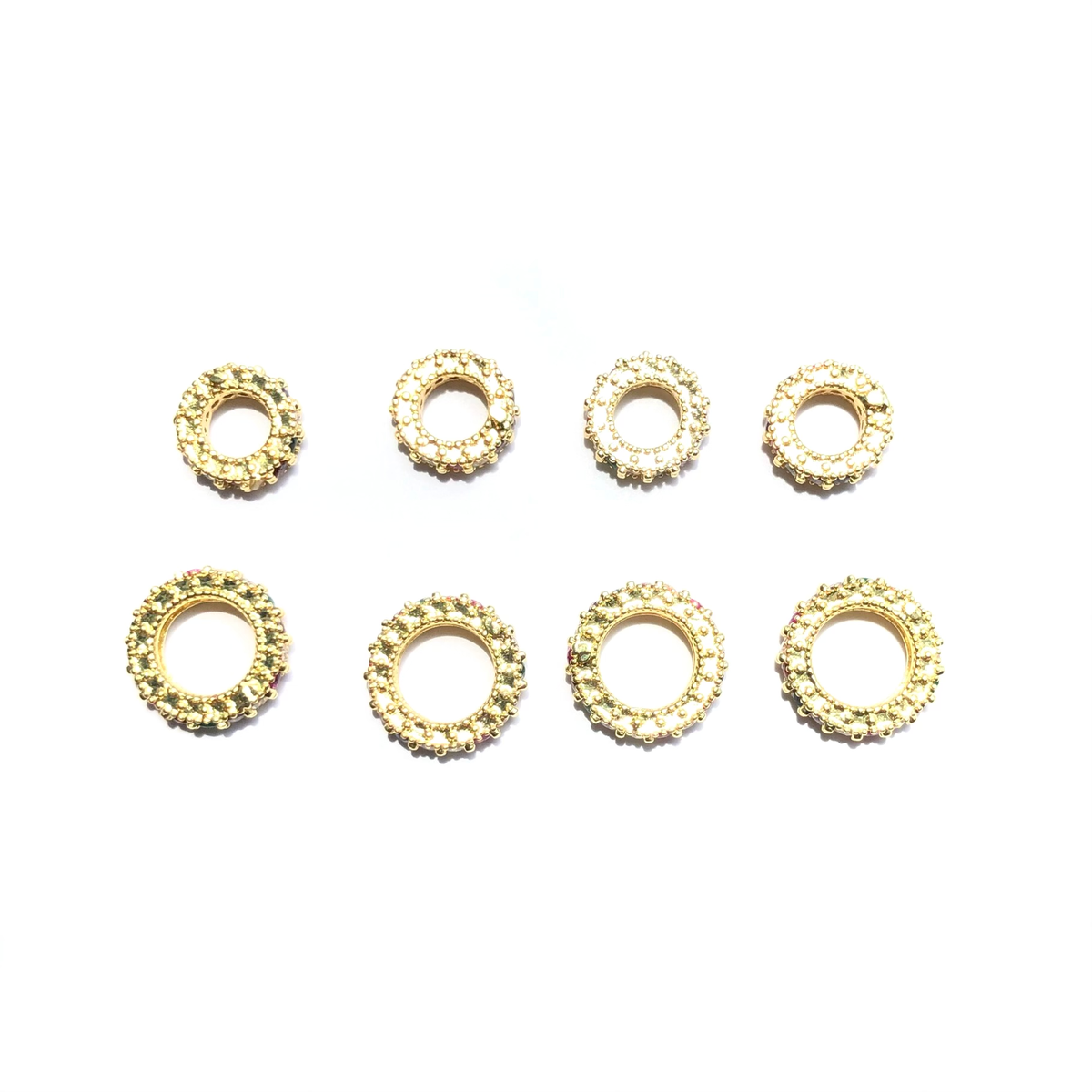 10-20-50pcs/lot 8mm 10mm Multicolor CZ Paved Rondelle Wheel Spacers
