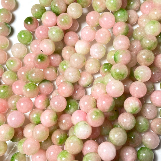 2 Strands/lot 10mm Light Pink Green Watermelon Tourmaline Stone Round Beads Stone Beads New Beads Arrivals Other Stone Beads Charms Beads Beyond
