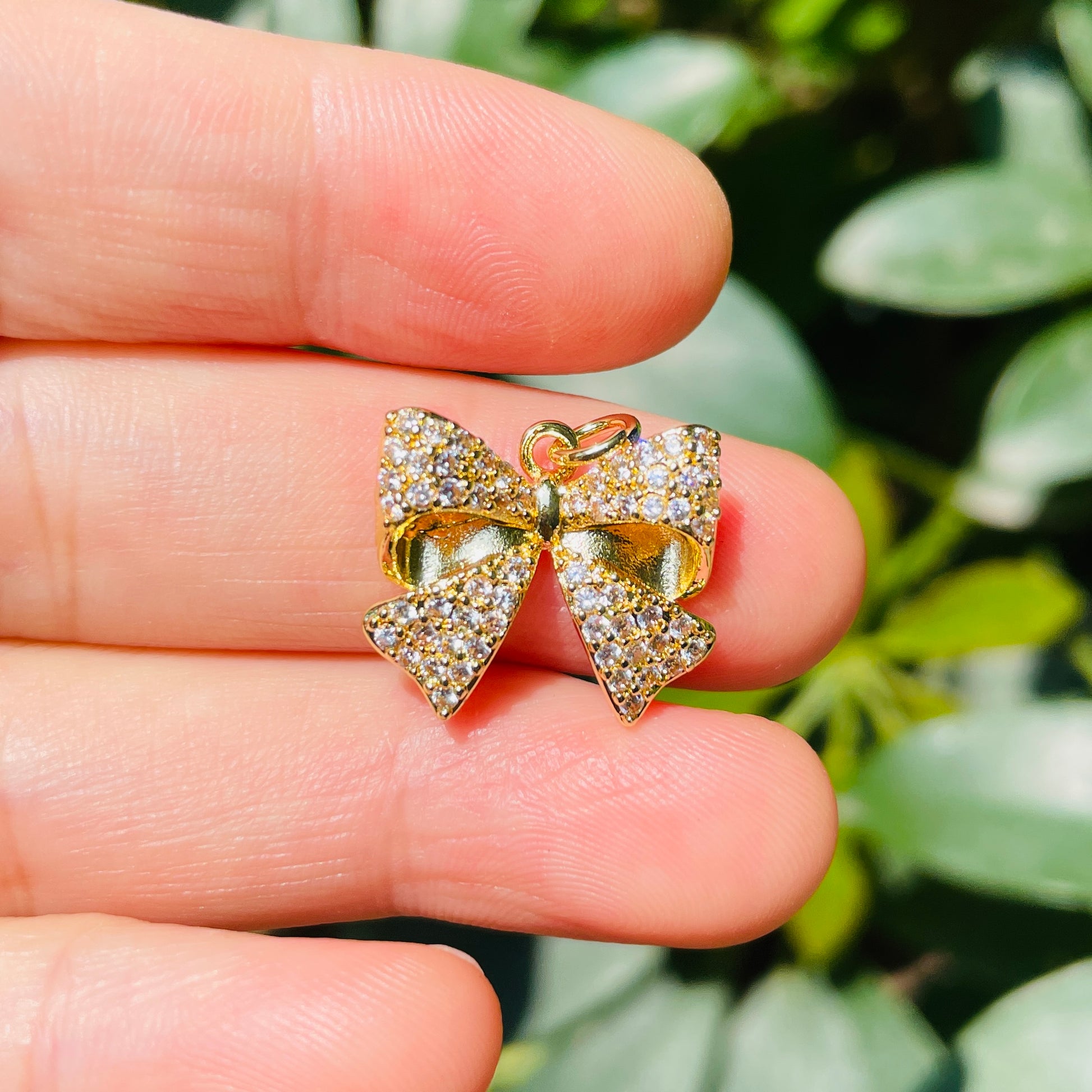 10pcs/lot Small Size CZ Paved Bow Bowknot Charms CZ Paved Charms Bow Ties New Charms Arrivals Charms Beads Beyond