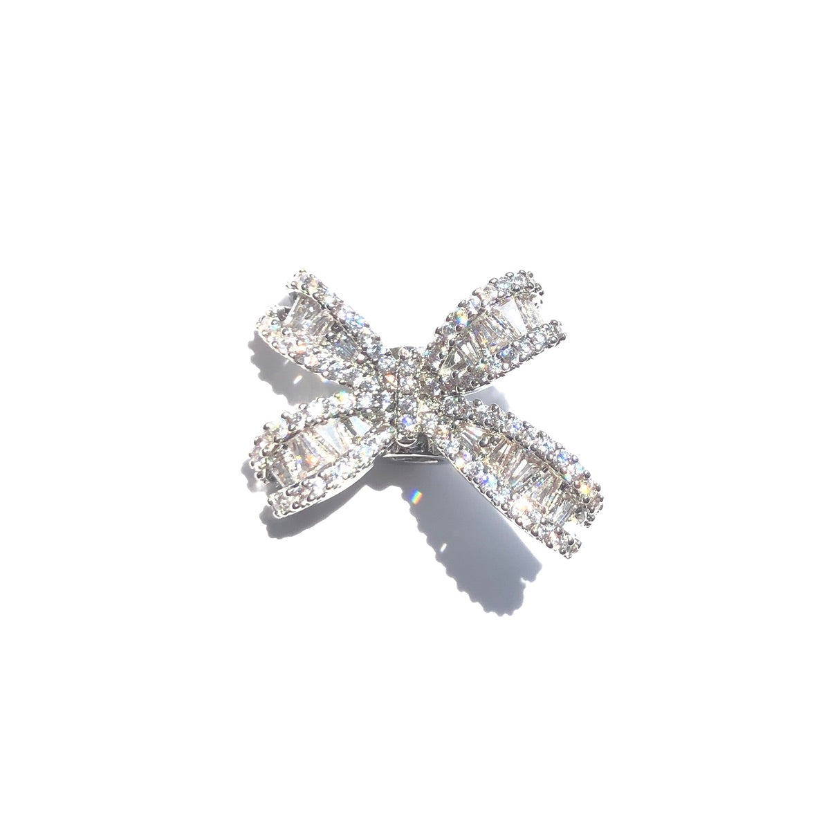 10-20-50pcs/lot CZ Paved Bow Spacers