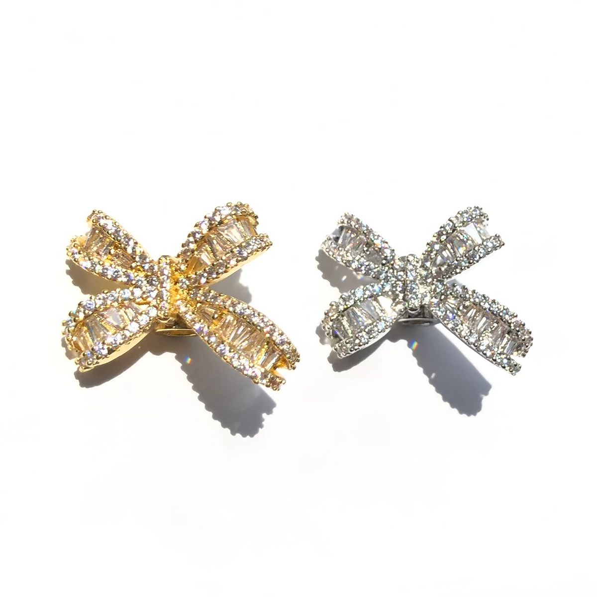 10-20-50pcs/lot CZ Paved Bow Spacers