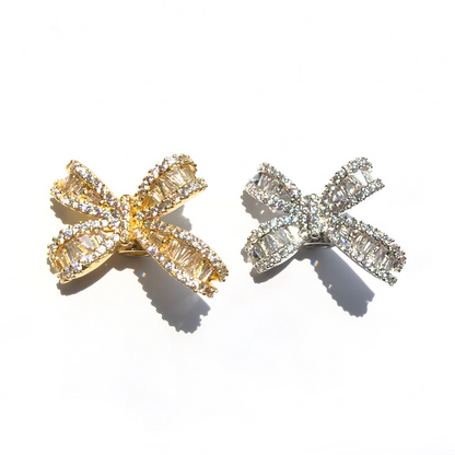 10-20-50pcs/lot CZ Paved Bow Spacers