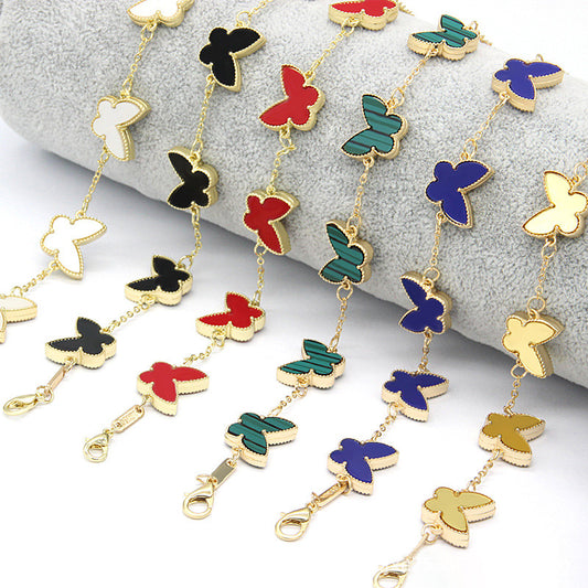 12pcs/lot Gold-Plated Colorful Butterfly Bracelets Mix Random Colors Women Bracelets Charms Beads Beyond