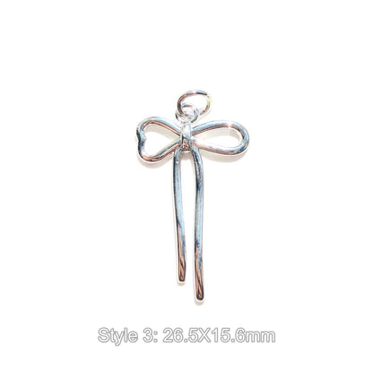 10pcs/lot Gold-Plated Bow Bowknot Charms