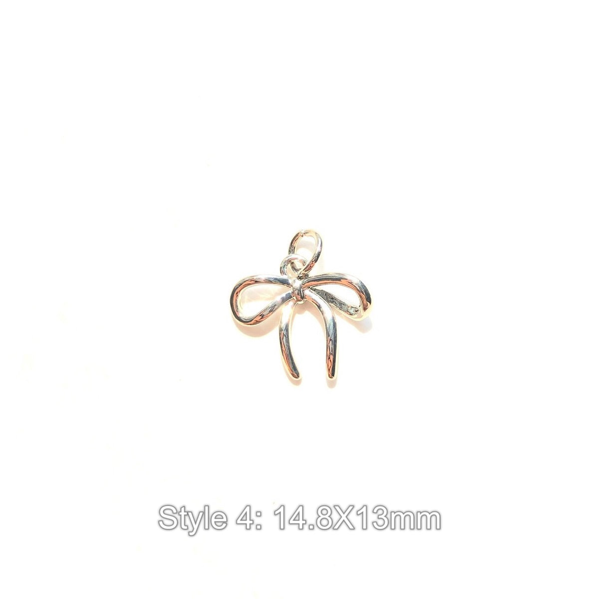 10pcs/lot Gold-Plated Bow Bowknot Charms