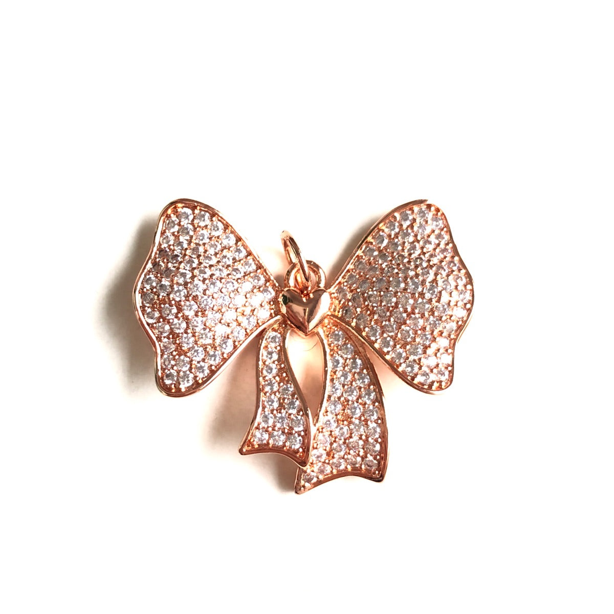 10pcs/lot 30*26mm CZ Paved Bow Bowknot Charms Rose Gold CZ Paved Charms Bow Ties New Charms Arrivals Charms Beads Beyond