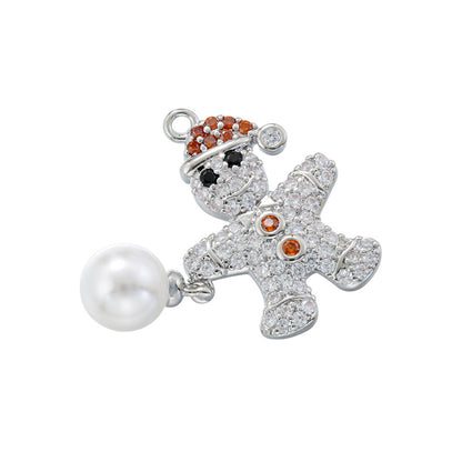 10pcs/lot Small Size CZ Paved Christmas Charms Style 18 CZ Paved Charms Christmas Charms Beads Beyond