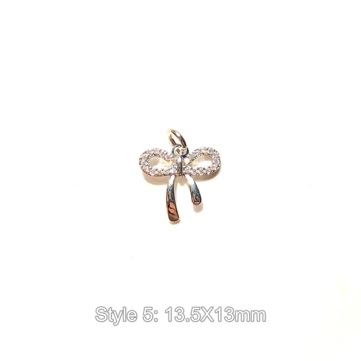 10pcs/lot Gold-Plated Bow Bowknot Charms