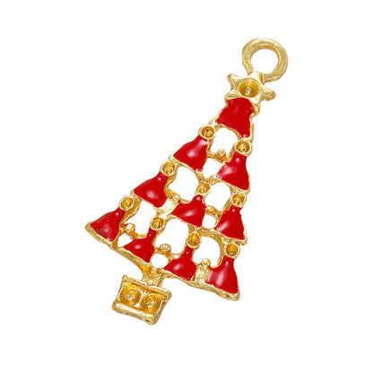 20pcs/lot Enamel Christmas Bell Santa Tree Stocking Charms Style 6 CZ Paved Charms Christmas Charms Beads Beyond