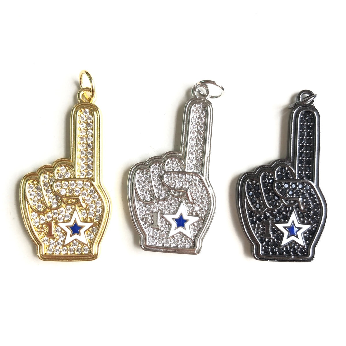 10pcs/Lot CZ Paved #1 Cowboys Fan American Dallas Football Soccer Charms Mix Colors CZ Paved Charms American Football Sports New Charms Arrivals Charms Beads Beyond