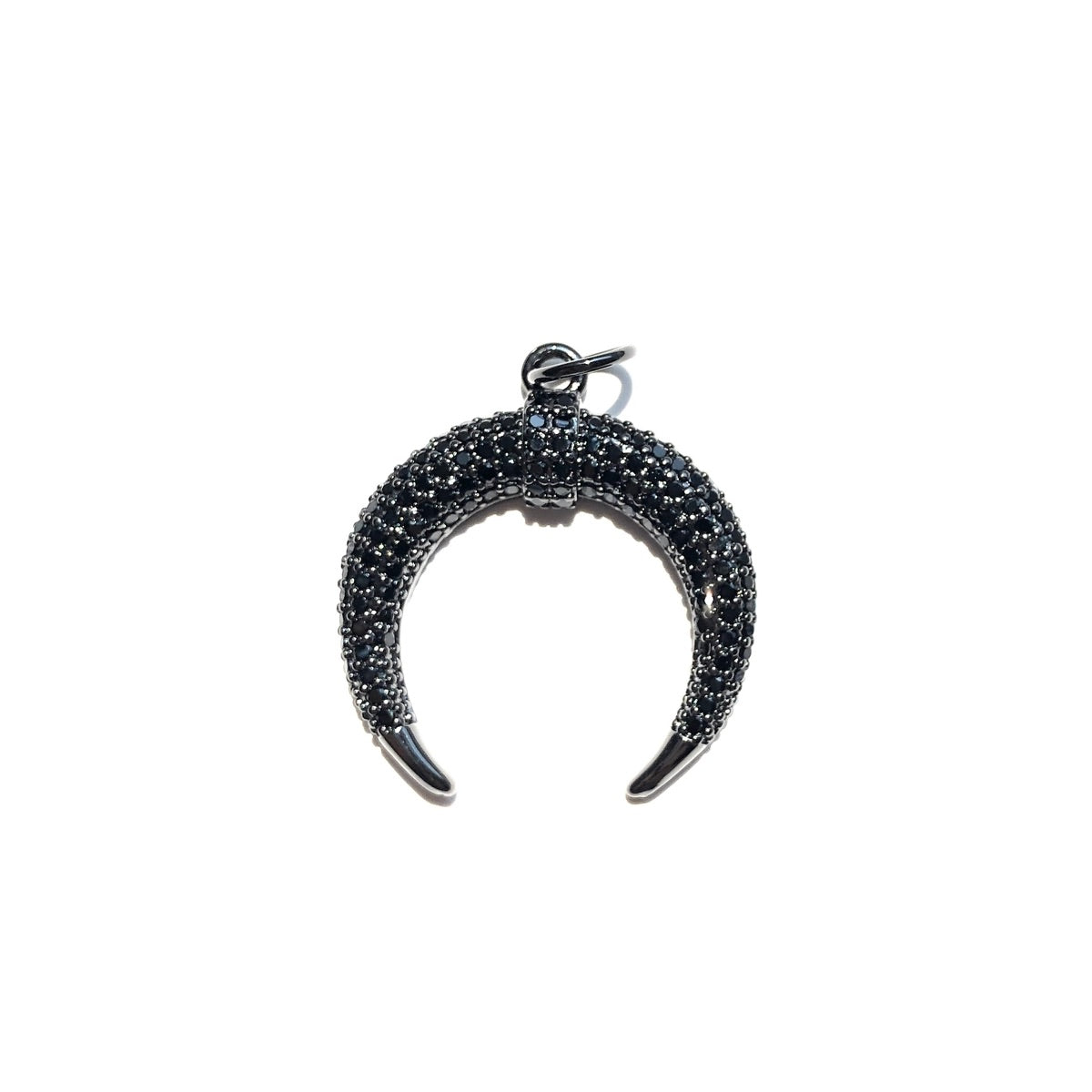10pcs/lot 25*22.8mm CZ Paved Moon Charms