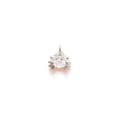 10pcs/lot Mini Size CZ Paved Crab Charms