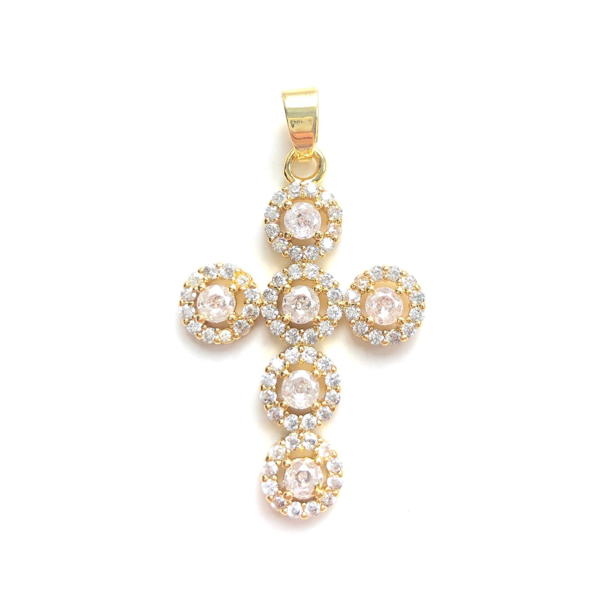 10pcs/lot 39*22mm CZ Paved Cross Charms Gold CZ Paved Charms Crosses New Charms Arrivals Charms Beads Beyond