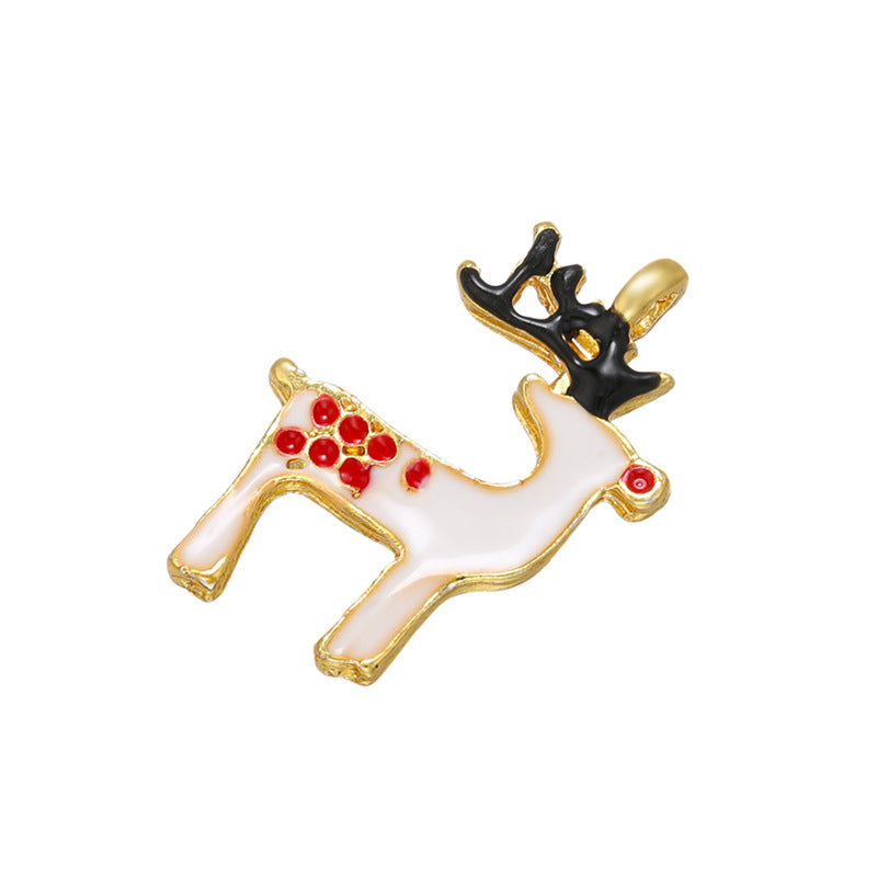 20pcs/lot Enamel Christmas Bell Santa Tree Stocking Charms Style 2 CZ Paved Charms Christmas Charms Beads Beyond