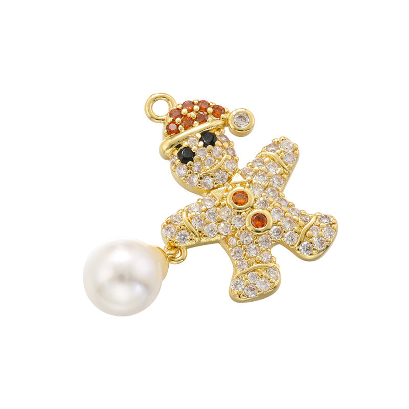 10pcs/lot Small Size CZ Paved Christmas Charms Style 17 CZ Paved Charms Christmas Charms Beads Beyond