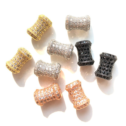 10-20pcs/lot 18.5*16.4mm CZ Paved Bottle Shape Spacer Beads