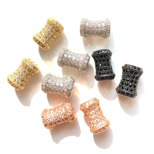 10-20pcs/lot 18.5*16.4mm CZ Paved Bottle Shape Spacer Beads