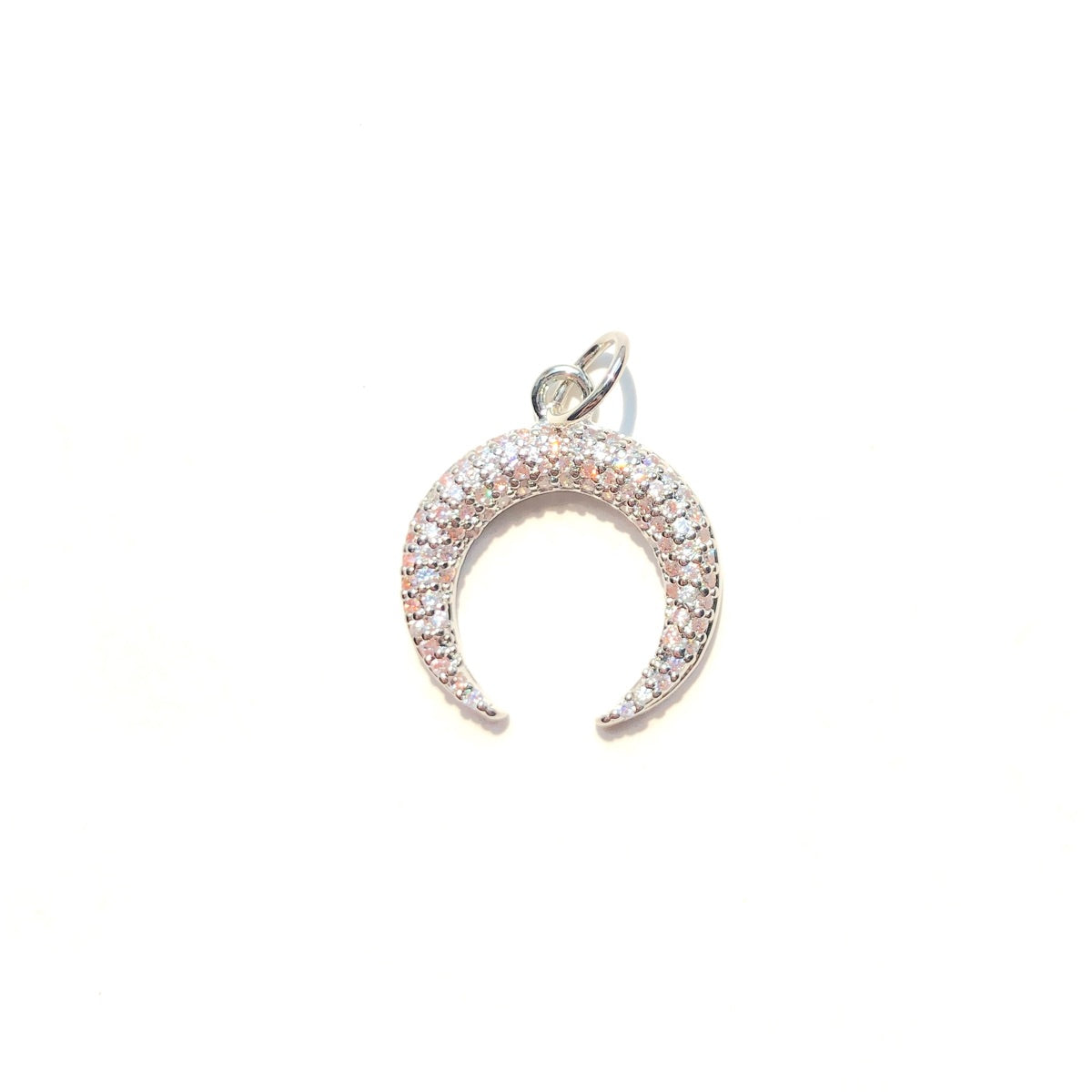 10pcs/lot CZ Paved Moon and Sun Charms