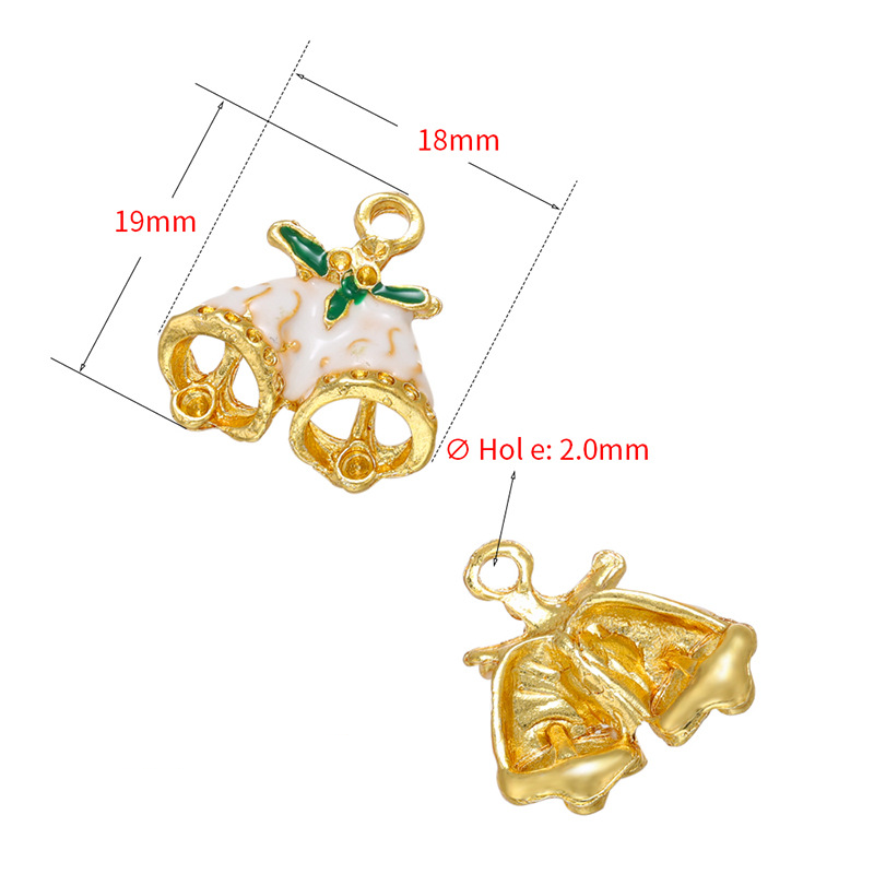 10pcs/lot Enamel Christmas Charms for Jewelry Making Santa Claus Tree Deer  Bell Glove Charms Pendant for Necklaces Earrings Gift