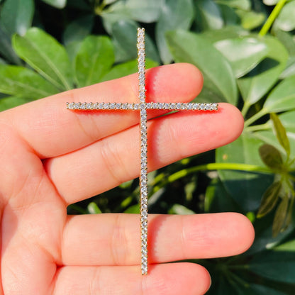 5-10pcs/lot Big Size CZ Paved Cross Charms Pendant for Necklaces Making Gold CZ Paved Charms Crosses New Charms Arrivals Charms Beads Beyond