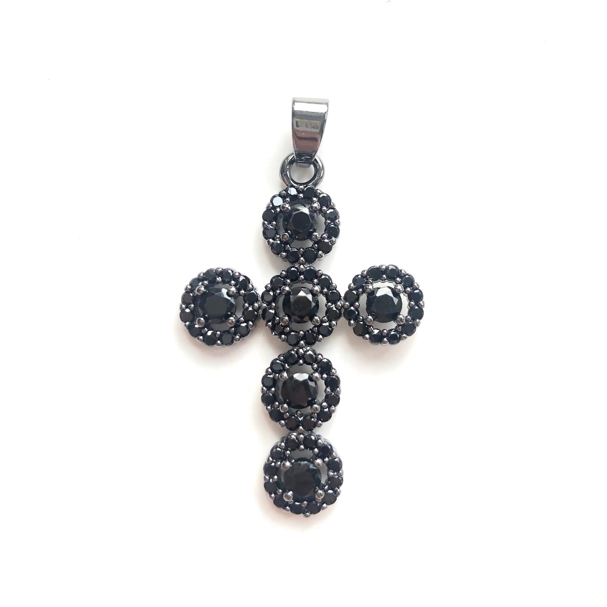 10pcs/lot 39*22mm CZ Paved Cross Charms Black on Black CZ Paved Charms Crosses New Charms Arrivals Charms Beads Beyond