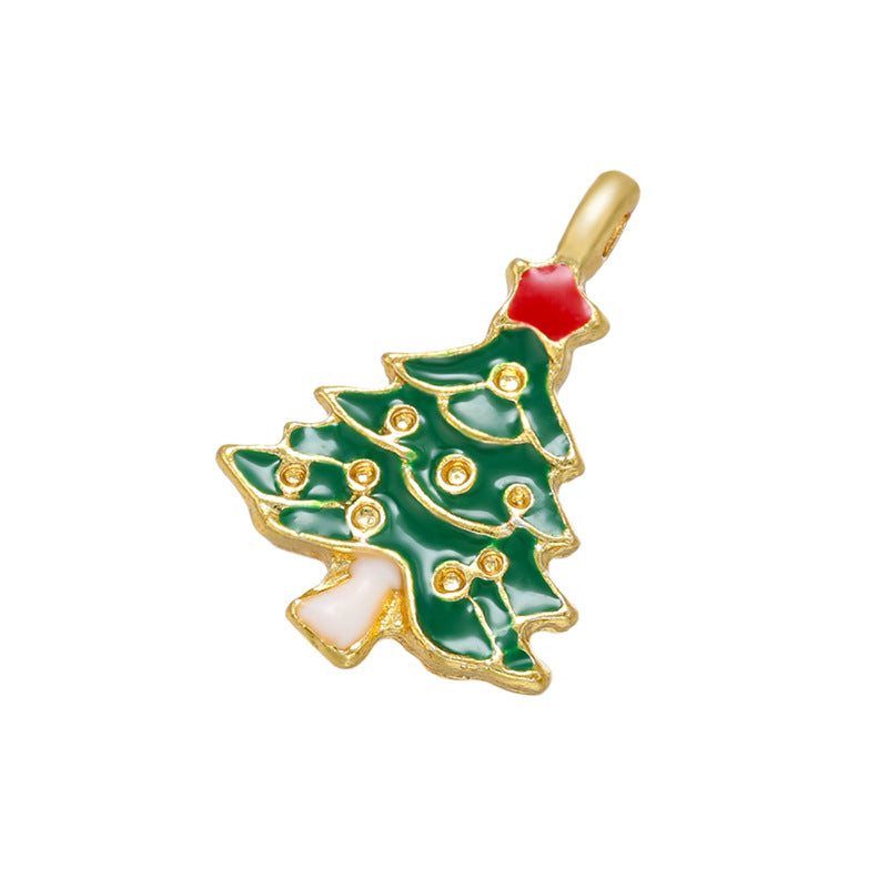 20pcs/lot Enamel Christmas Bell Santa Tree Stocking Charms Style 4 CZ Paved Charms Christmas Charms Beads Beyond