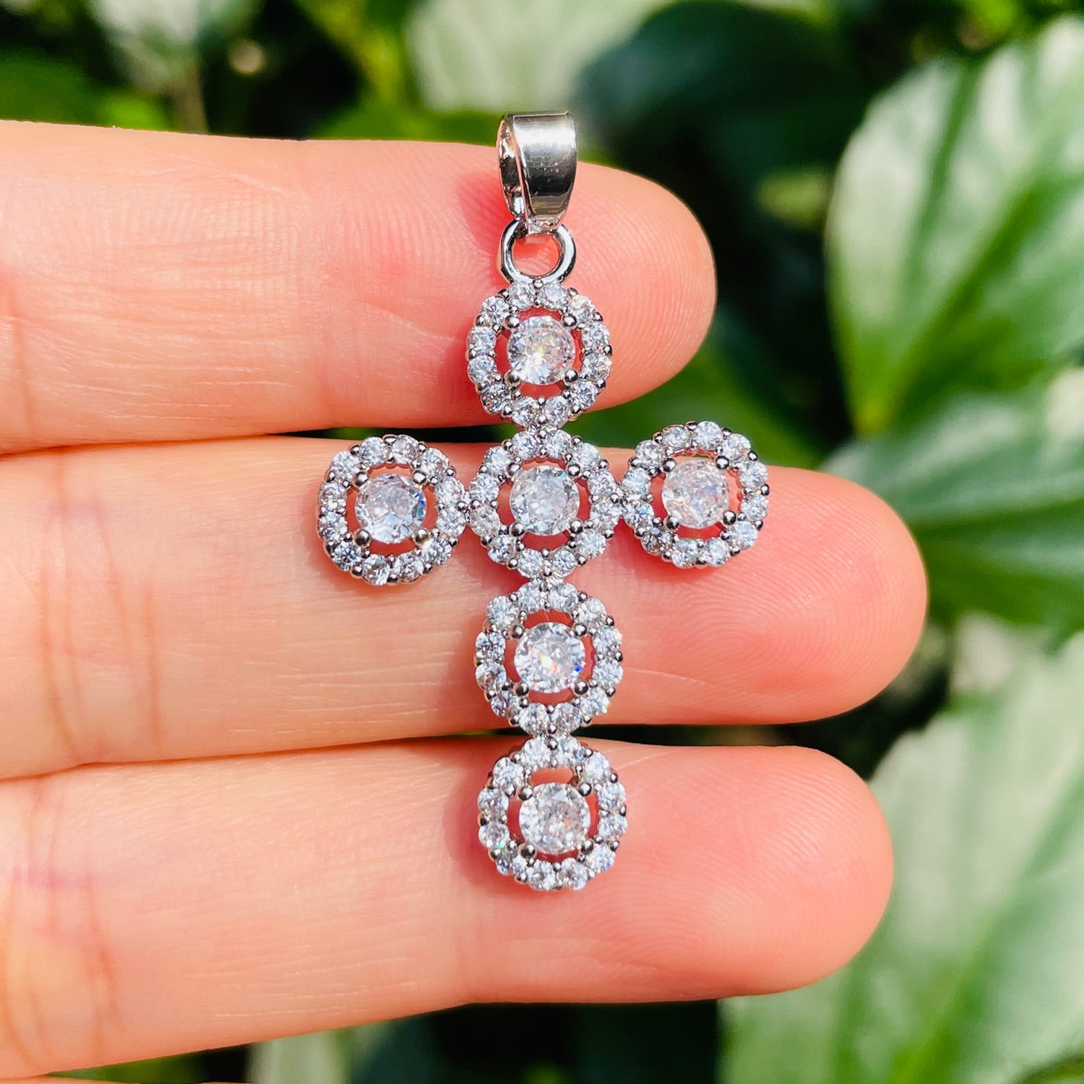 10pcs/lot 39*22mm CZ Paved Cross Charms CZ Paved Charms Crosses New Charms Arrivals Charms Beads Beyond