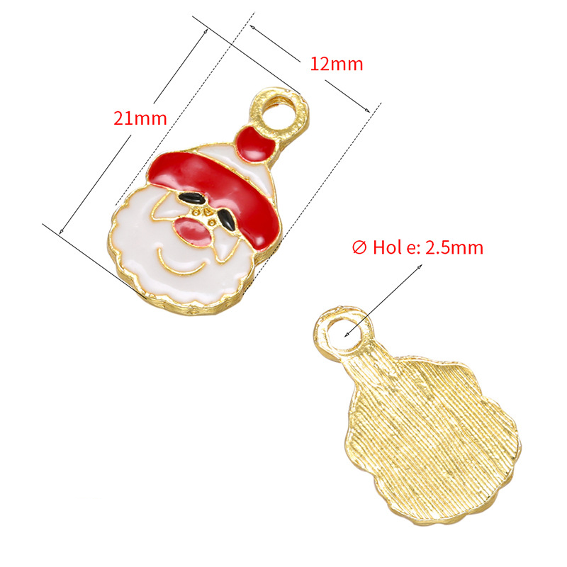 20pcs/lot Enamel Christmas Bell Santa Tree Stocking Charms CZ Paved Charms Christmas Charms Beads Beyond