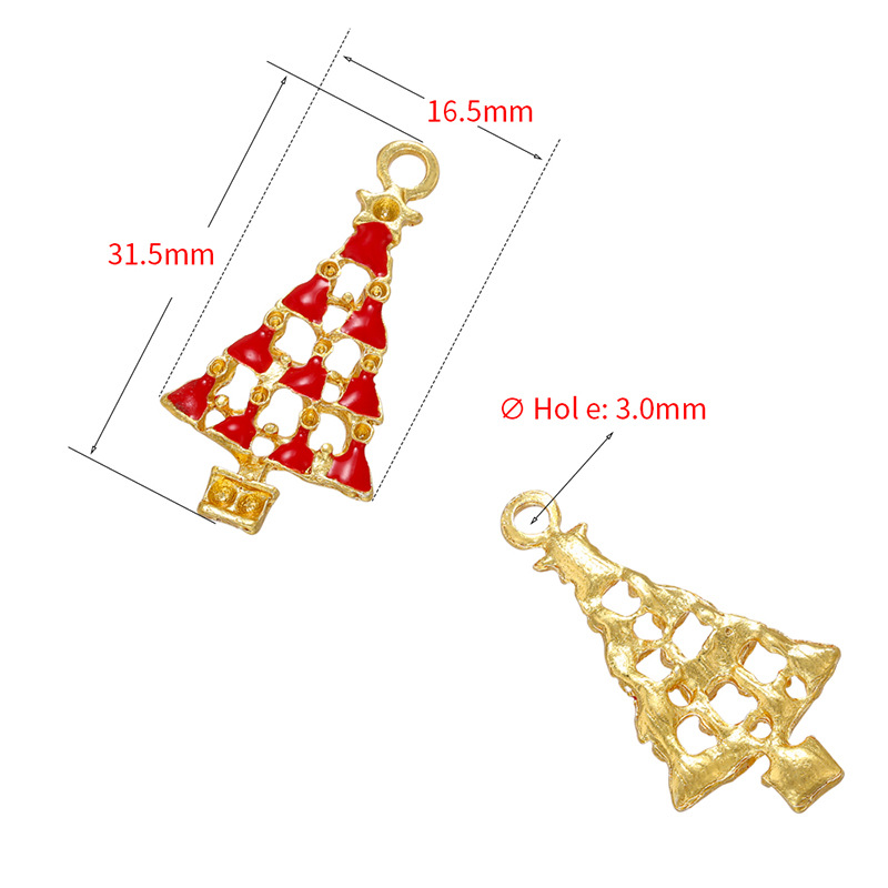 20pcs/lot Enamel Christmas Bell Santa Tree Stocking Charms CZ Paved Charms Christmas Charms Beads Beyond