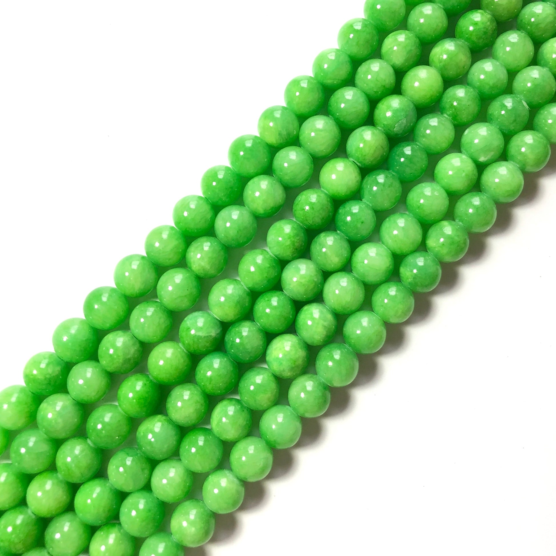 2 Strands/lot 8mm, 10mm Light Green Jade Round Stone Beads Stone Beads 8mm Stone Beads Round Jade Beads Charms Beads Beyond