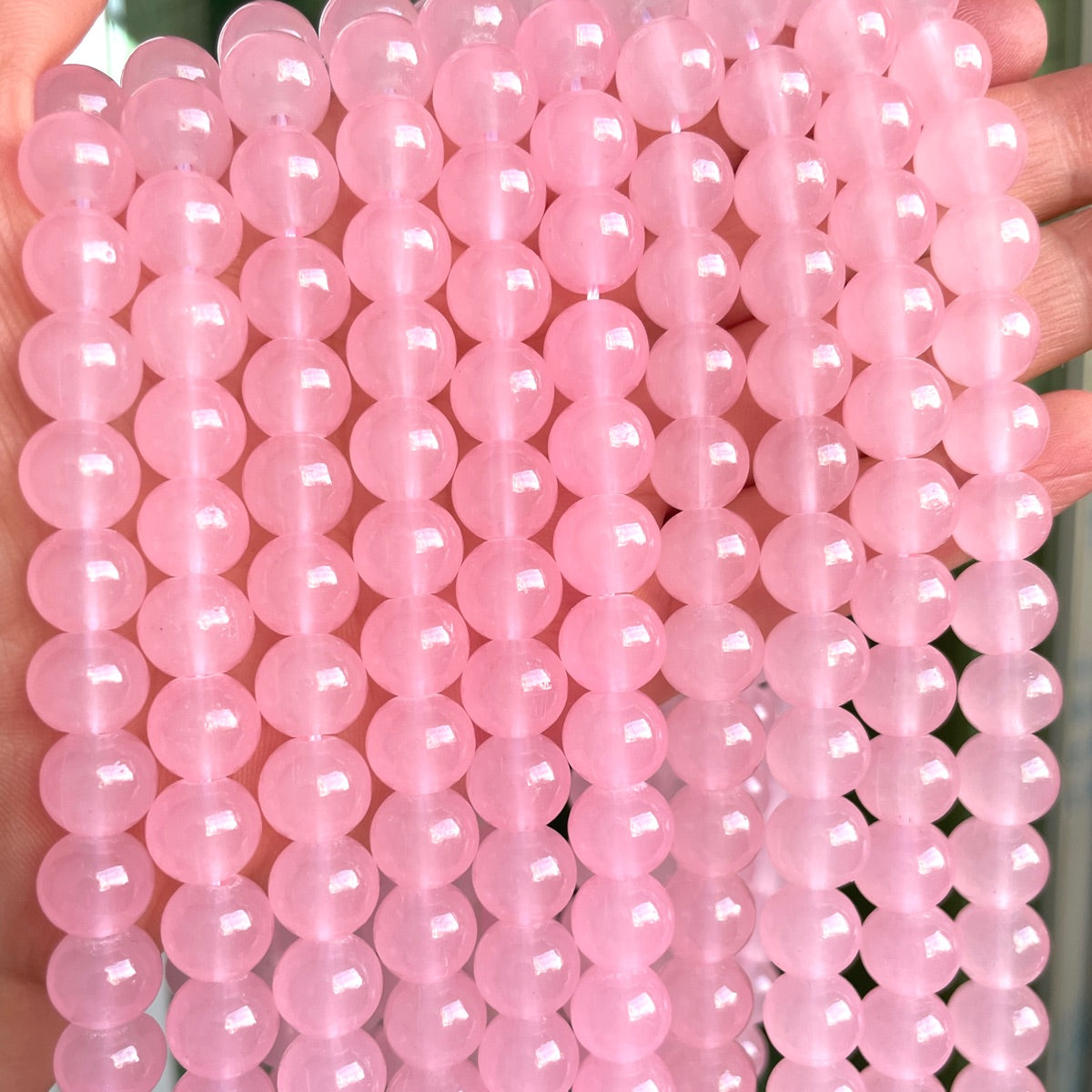 2 Strands/lot 10mm Light Pink Jade Stone Round Beads Stone Beads Breast Cancer Awareness New Beads Arrivals Round Jade Beads Charms Beads Beyond