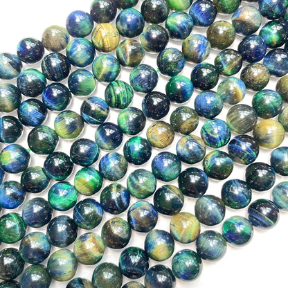 10mm Natural Green Galaxy Tiger Eye Round Stone Beads Stone Beads New Beads Arrivals Tiger Eye Beads Charms Beads Beyond