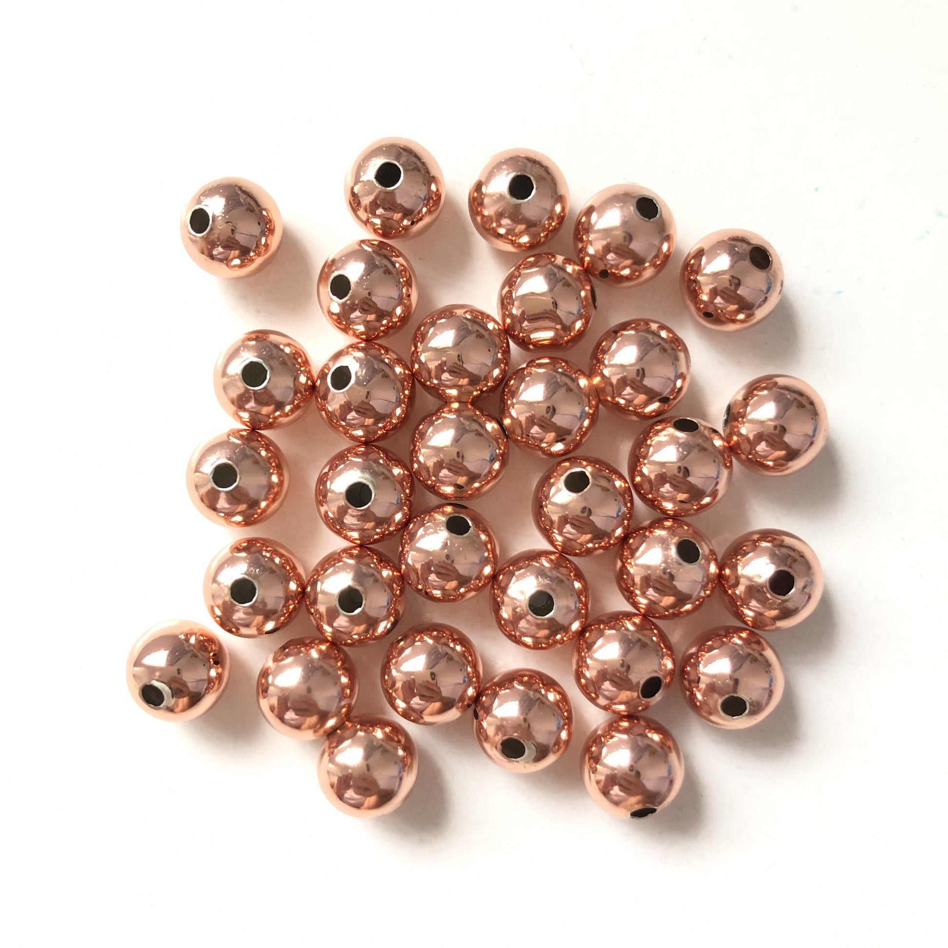 100pcs/lot 4/5/6/8mm Gold Plated Copper Beads Accessories Charms Beads Beyond