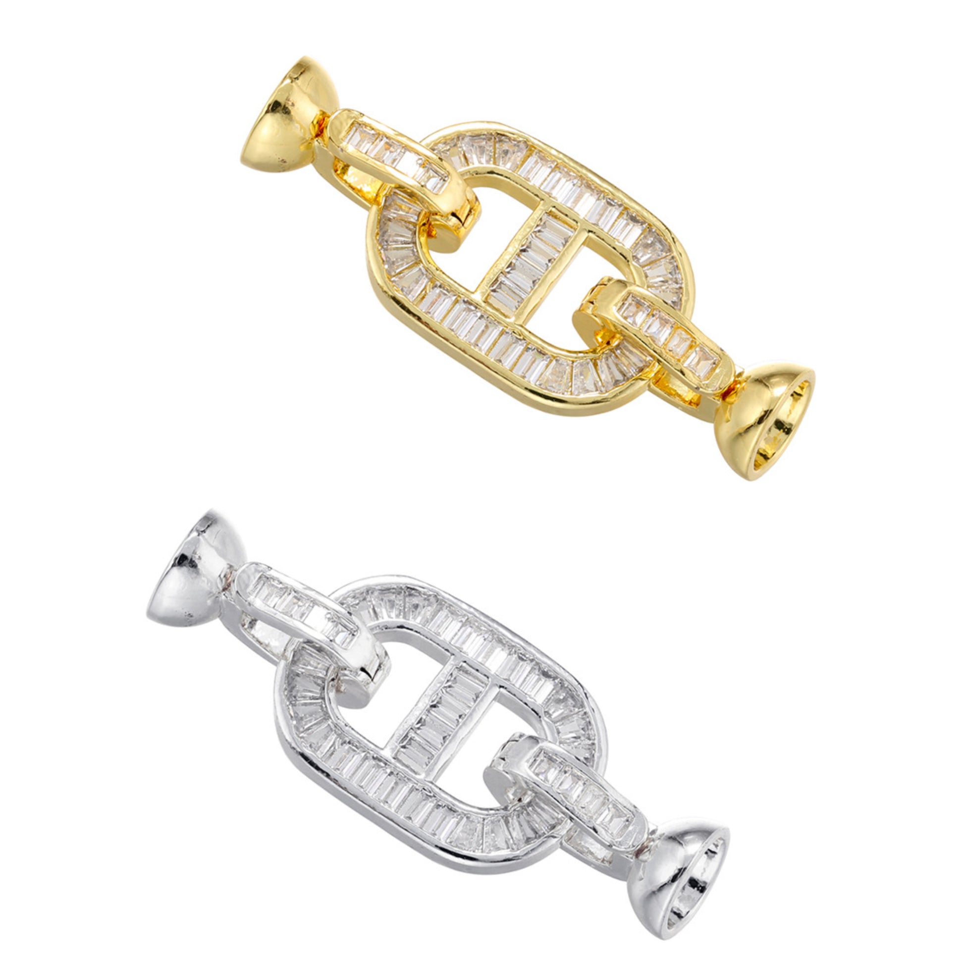 5pcs/lot CZ Paved Clasps Connector for Bracelets & Necklaces Making Mix Style 1 Accessories Charms Beads Beyond