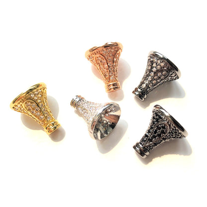 20pcs/lot 7/9/11/13mm CZ Paved Conical Beads Caps Tassel Caps Spacers CZ Paved Spacers Beads Caps New Spacers Arrivals Charms Beads Beyond