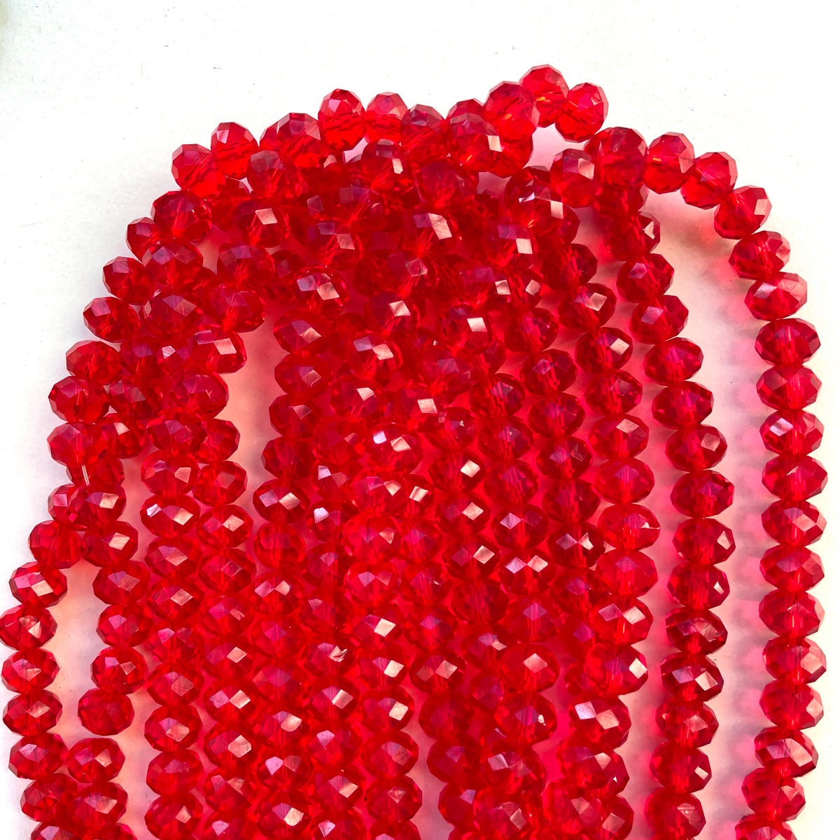 2 Strands/lot 10mm Clear Red Faceted Glass Beads Glass Beads Faceted Glass Beads Charms Beads Beyond